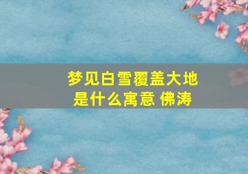 梦见白雪覆盖大地是什么寓意 佛涛